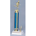 14" Holographic Trophy Columns w/ Top Figure (Blue/Gold)